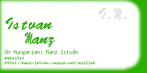 istvan manz business card